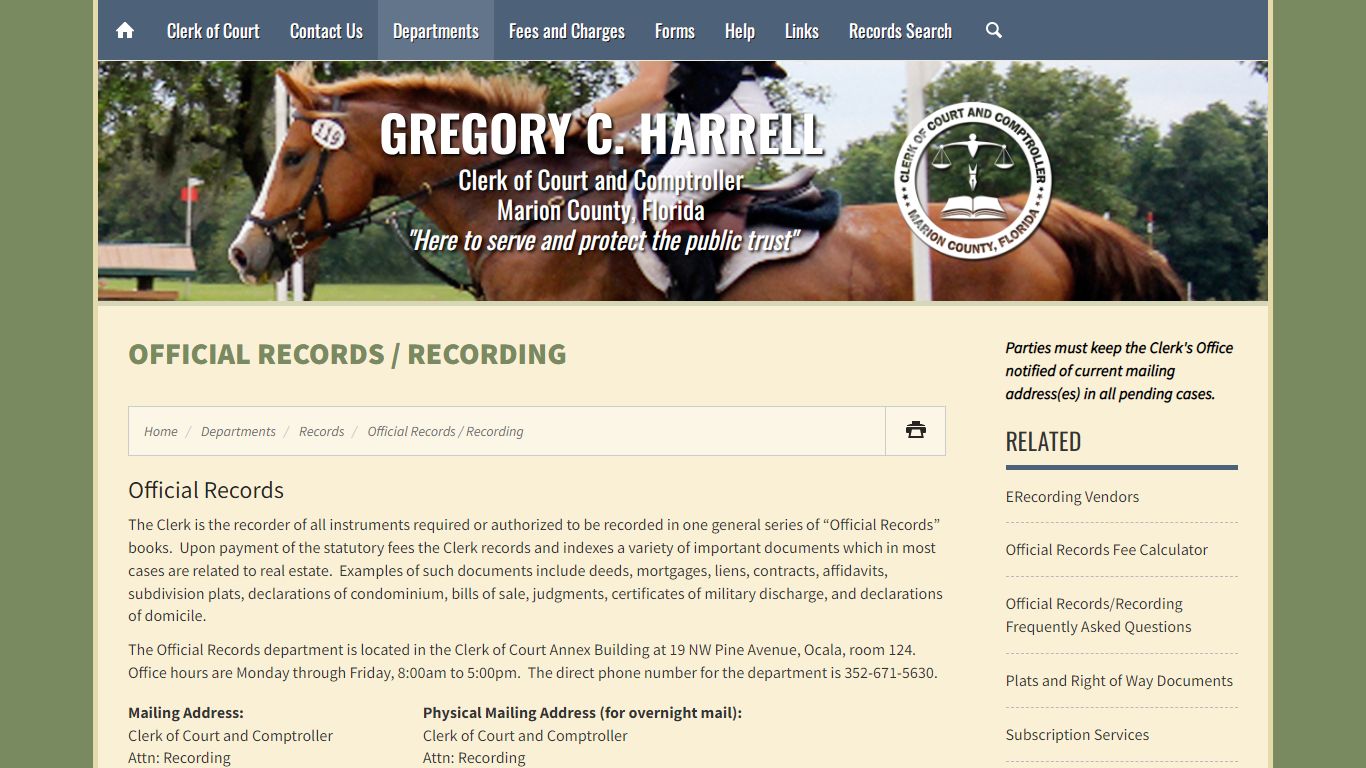 Official Records / Recording - Marion County Clerk